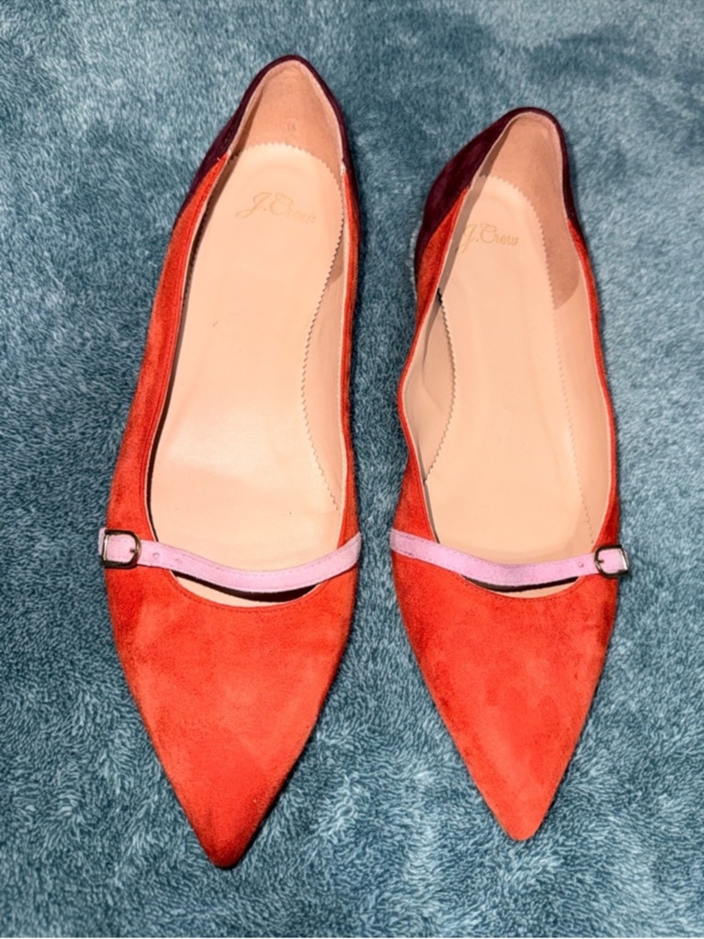 J.Crew Gwen Mary Jane ballet flats in a colorblock suede size 9.5